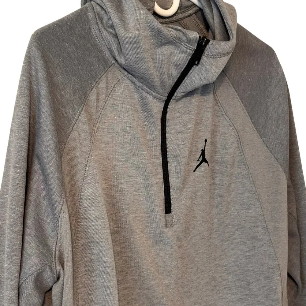 Nike Jordan Dri-Fit 1/4 Zip Gray Pullover Mens size Large